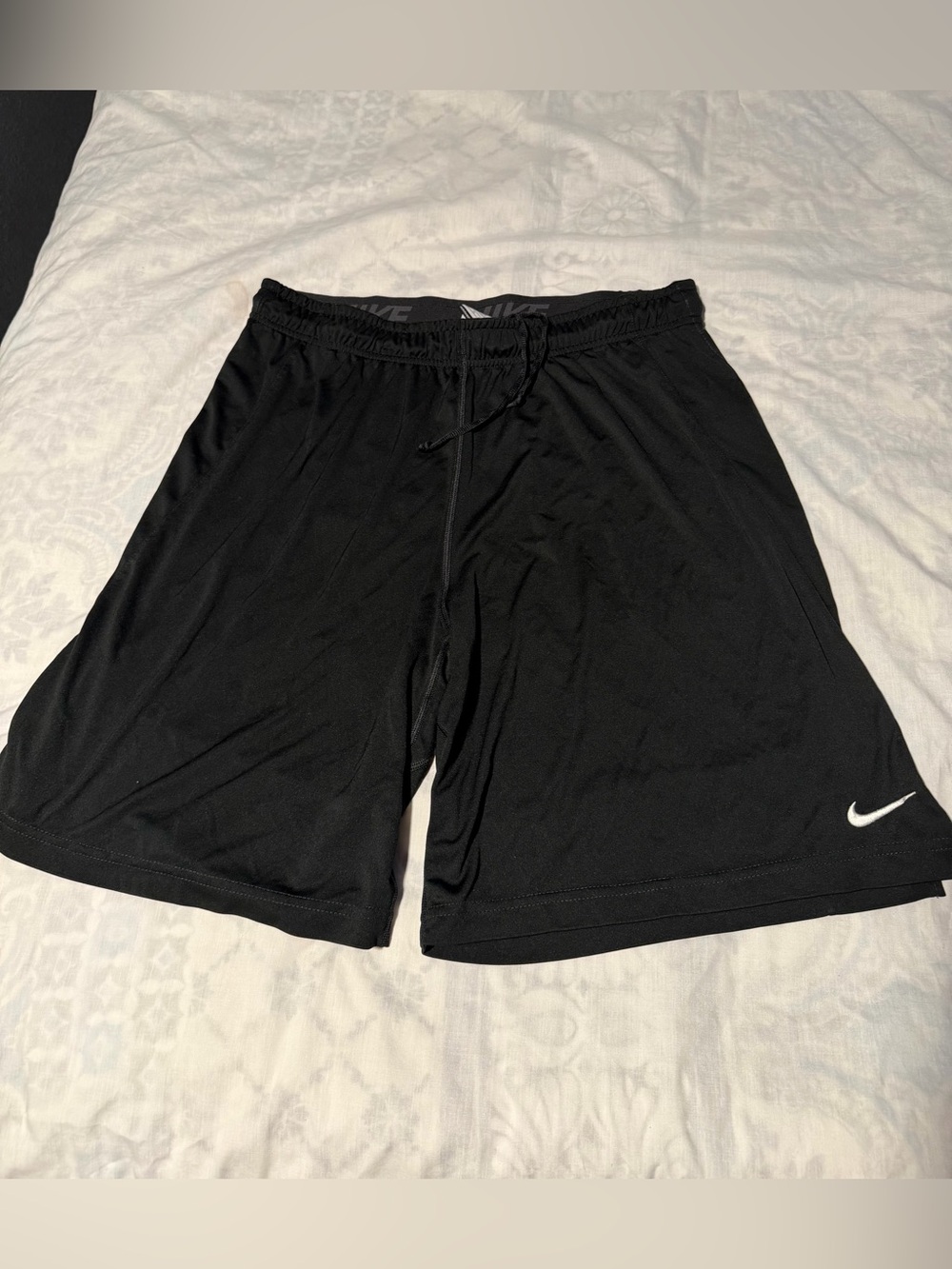 Nike Black Men's Athletic Training Shorts with Swoosh